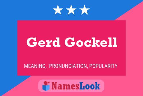 Poster del nome Gerd Gockell