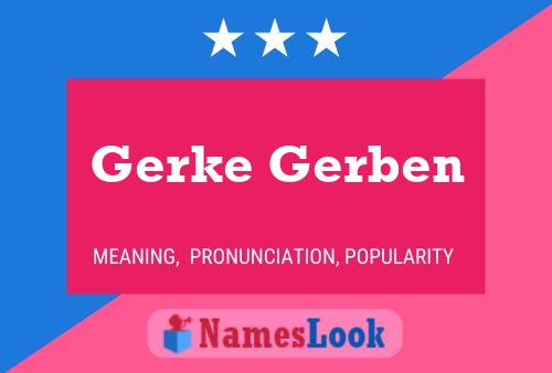 Poster del nome Gerke Gerben