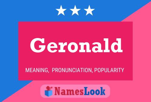 Poster del nome Geronald