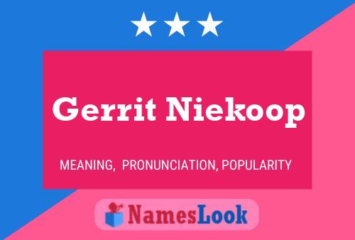 Poster del nome Gerrit Niekoop