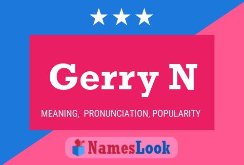 Poster del nome Gerry N