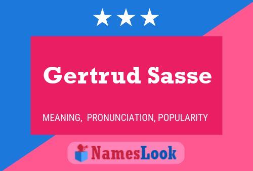 Poster del nome Gertrud Sasse