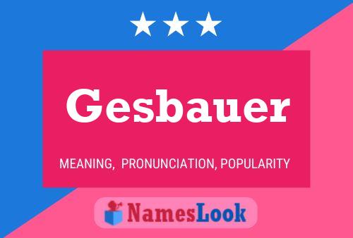 Poster del nome Gesbauer