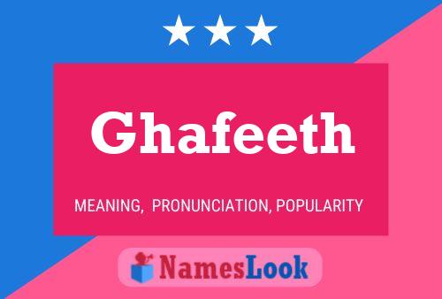 Poster del nome Ghafeeth