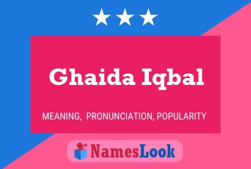 Poster del nome Ghaida Iqbal