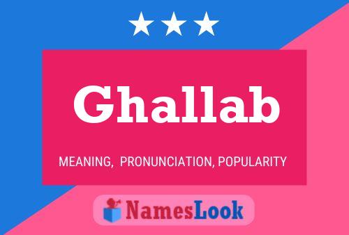 Poster del nome Ghallab