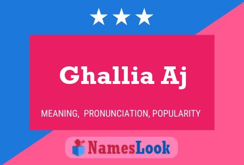 Poster del nome Ghallia Aj