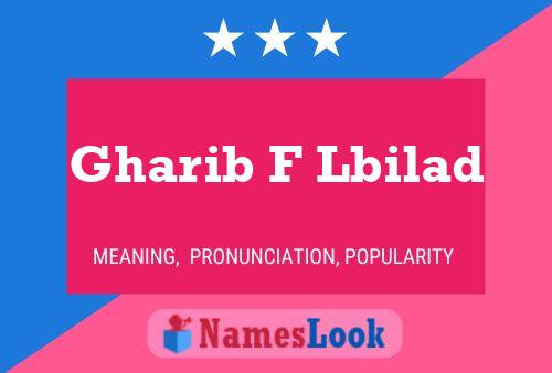 Poster del nome Gharib F Lbilad