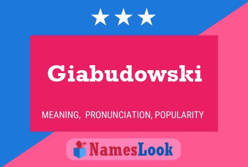 Poster del nome Giabudowski