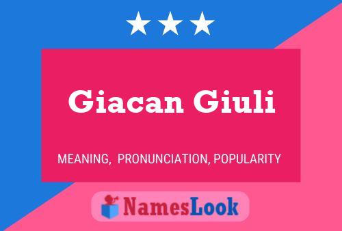 Poster del nome Giacan Giuli