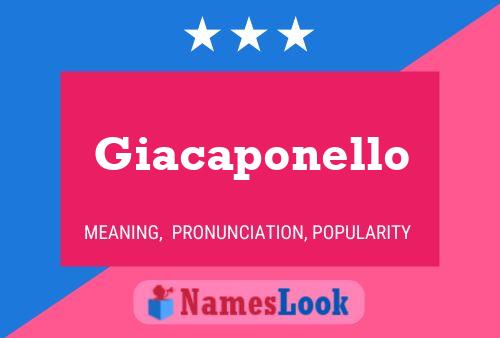 Poster del nome Giacaponello