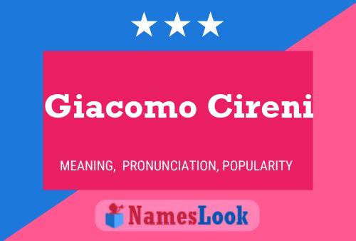 Poster del nome Giacomo Cireni