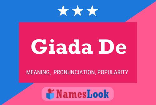 Poster del nome Giada De