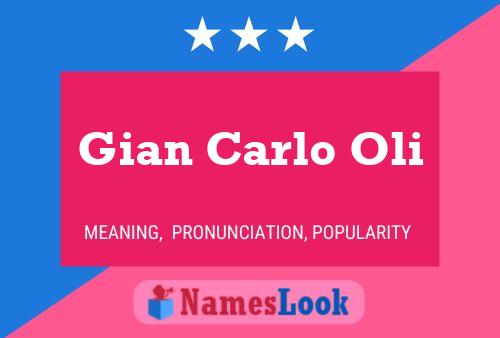 Poster del nome Gian Carlo Oli