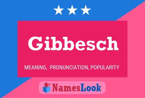 Poster del nome Gibbesch