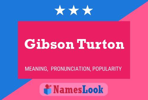 Poster del nome Gibson Turton