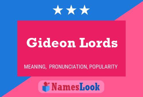 Poster del nome Gideon Lords