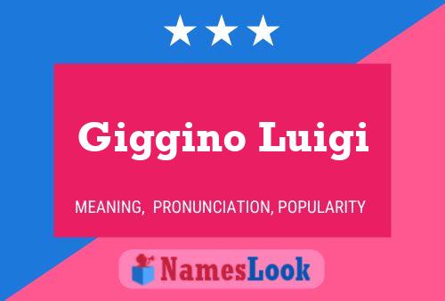 Poster del nome Giggino Luigi