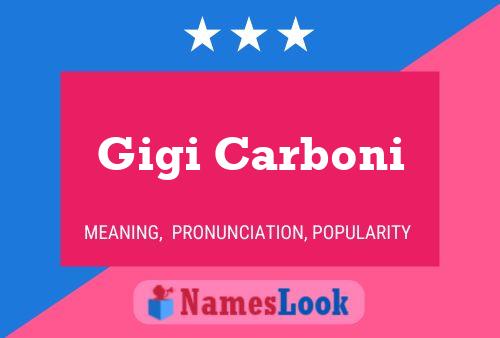 Poster del nome Gigi Carboni