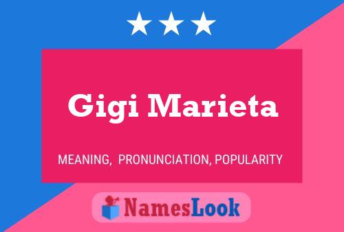 Poster del nome Gigi Marieta