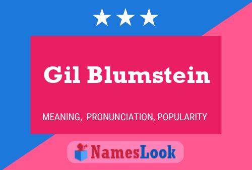 Poster del nome Gil Blumstein