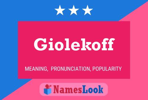 Poster del nome Giolekoff