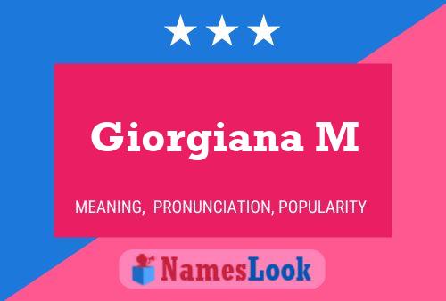 Poster del nome Giorgiana M