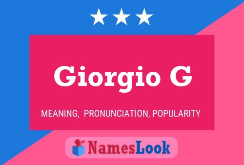 Poster del nome Giorgio G