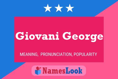 Poster del nome Giovani George