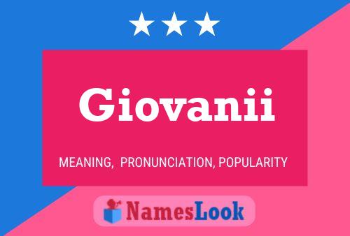 Poster del nome Giovanii