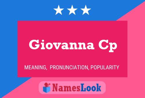 Poster del nome Giovanna Cp