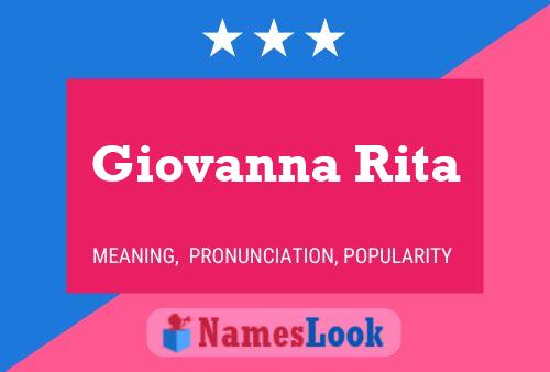 Poster del nome Giovanna Rita