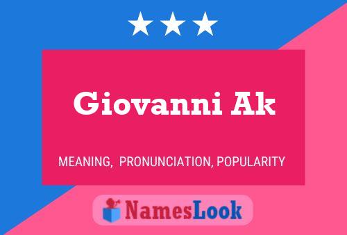 Poster del nome Giovanni Ak