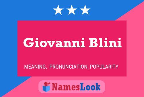 Poster del nome Giovanni Blini