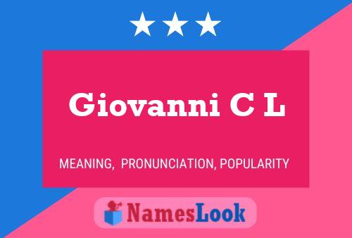 Poster del nome Giovanni C L