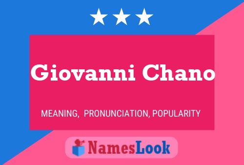 Poster del nome Giovanni Chano