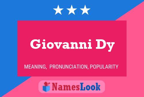 Poster del nome Giovanni Dy