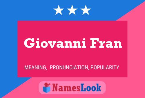 Poster del nome Giovanni Fran