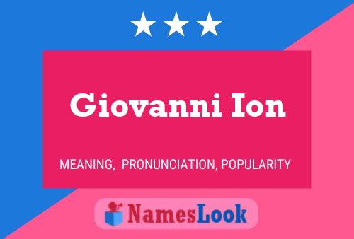 Poster del nome Giovanni Ion