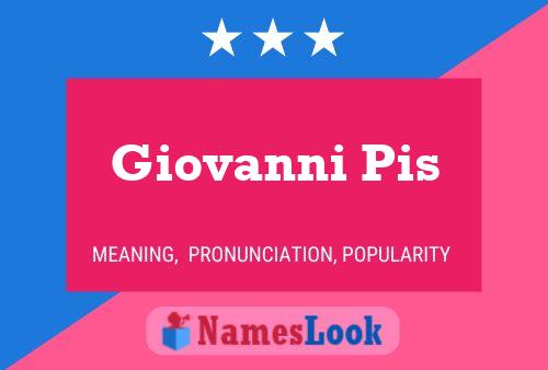 Poster del nome Giovanni Pis