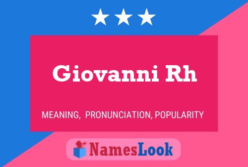 Poster del nome Giovanni Rh