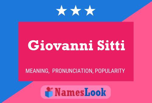 Poster del nome Giovanni Sitti