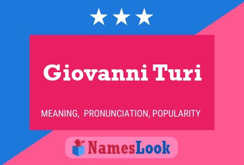 Poster del nome Giovanni Turi