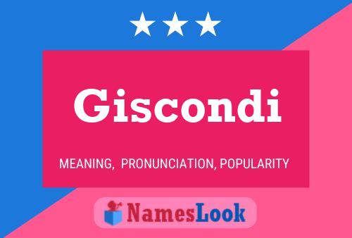 Poster del nome Giscondi