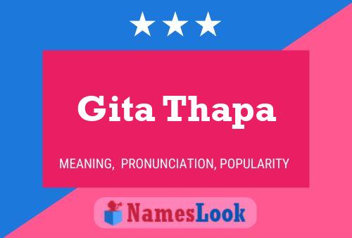 Poster del nome Gita Thapa