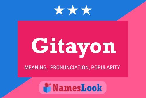 Poster del nome Gitayon