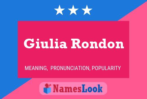 Poster del nome Giulia Rondon