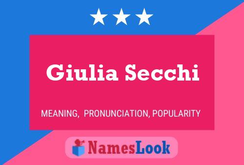 Poster del nome Giulia Secchi