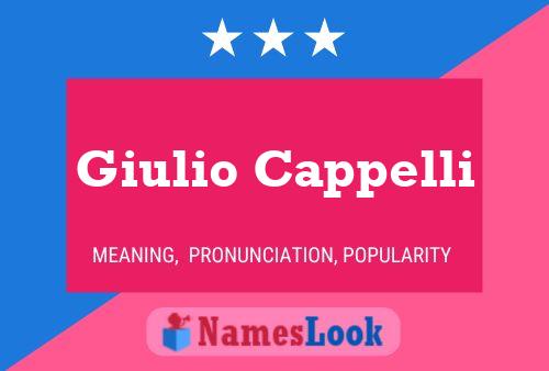 Poster del nome Giulio Cappelli