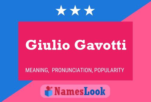 Poster del nome Giulio Gavotti